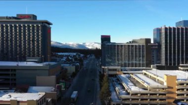 Havadan görüntüleri Lake Tahoe casinolar ve sınır Nevada California tatil köyleri