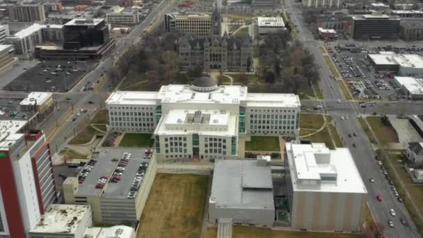 Légi Drone Videó Utah Állami Jog Könyvtár Salt Lake City — Stock videók