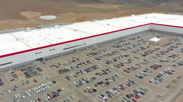 Hava Flyover Tur Tesla Gigafactory — Stok video