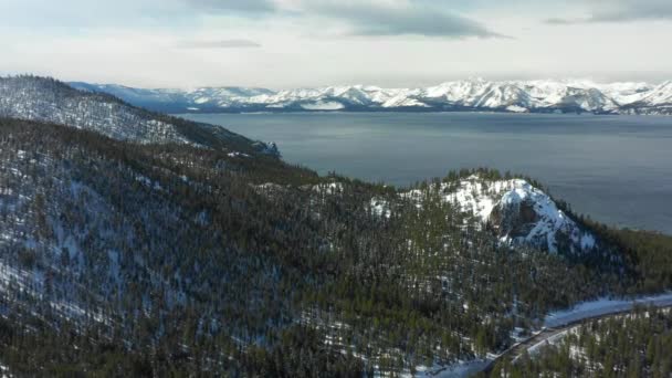 Imagens Aéreas Paisagem Montanha Por Lake Tahoe Eua — Vídeo de Stock