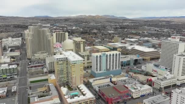 Imágenes Drones Reno Nevada Casino Paisaje — Vídeo de stock