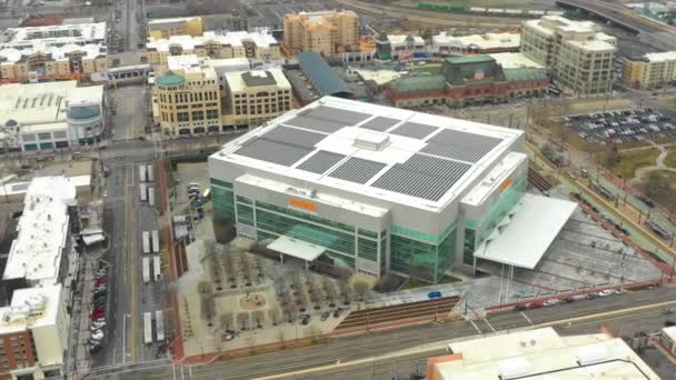 Drone Görüntüleri Vivint Arena Downtown Salt Lake City — Stok video