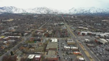 Stok görüntüleri Salt Lake City havadan drone video