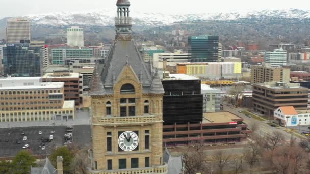 Salt Lake City Saat Kulesi Utah — Stok video