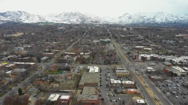 Imagens Stock Salt Lake City Vídeo Drone Aéreo — Vídeo de Stock