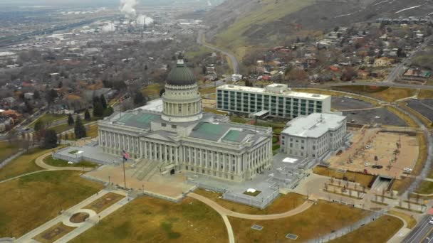 Utah Staatskapitol Gebäude Aus Dem Jahr 1916 — Stockvideo