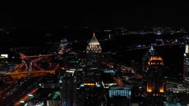 Ciudad Nocturna Atlanta — Vídeos de Stock