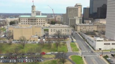 Havadan görüntüleri Tennessee Devlet Capitol 4k