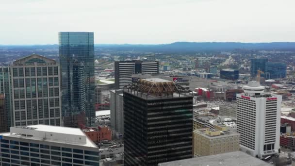 Drone Vídeo Downtown Nashville Tennessee Eua — Vídeo de Stock