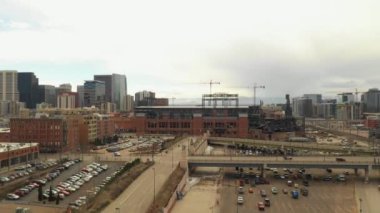 Havadan video Coors Field Beyzbol Stadyumu Downtown Denver Colorado