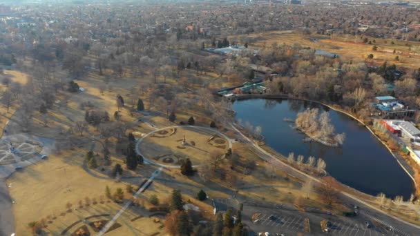 Luftaufnahmen Denver Zoo Park — Stockvideo