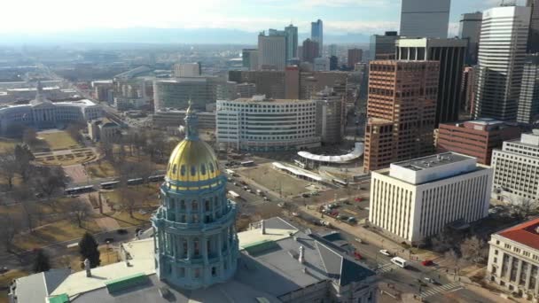 Vídeo Aéreo Civic Center Park Denver — Vídeo de Stock