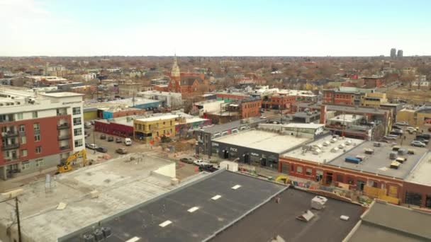 Stock Aerial Drone Wideo Denver Colorado — Wideo stockowe