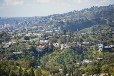 Hava fotoğrafı Hollywood Beverly Hills evleri