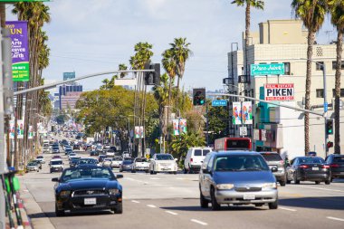 Sunset Boulevard Los Angeles CA clipart