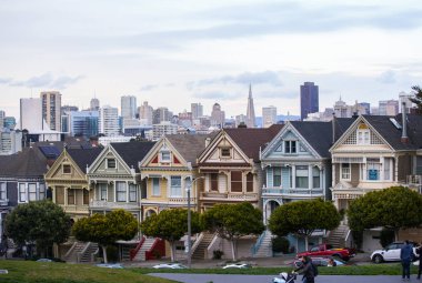 Stok fotoğraf Boyalı Bayanlar Downtown San Francisco Ca