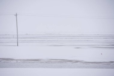 Utah çöl manzara kış kar kaplı