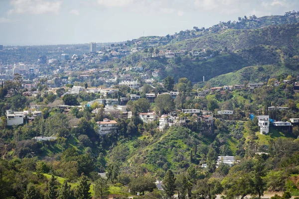 Letecká Fotka Hollywoodských Domovů Beverly Hills — Stock fotografie