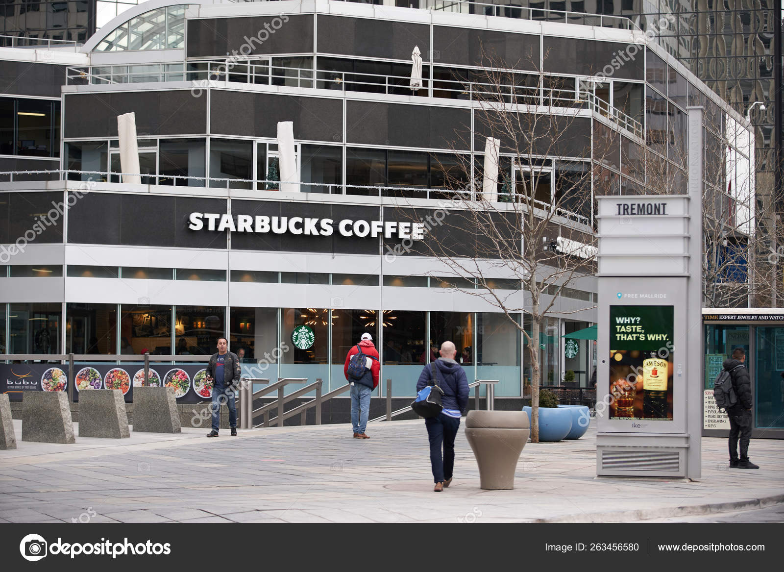 Starbucks Coffee Downtown Denver Image Stock Editorial Photo