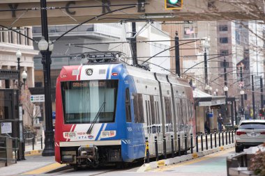 Stok fotoğraf Trax Transit Express tren Downtown Salt Lake City Utah