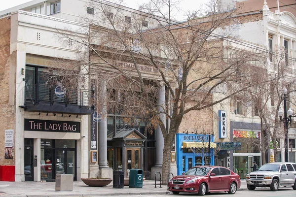 Üzletek történelmi Salt Lake City Downtown — Stock Fotó