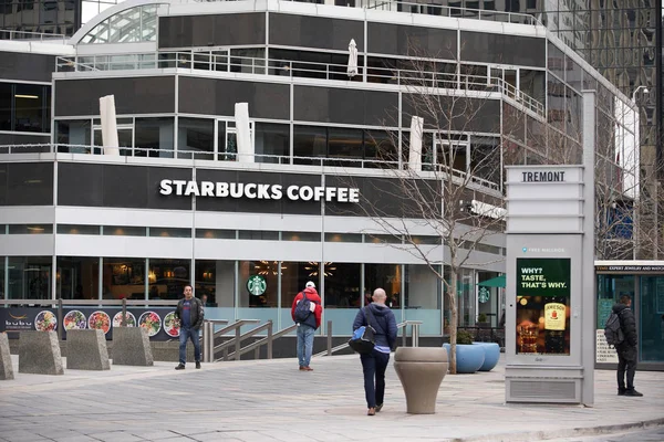 Starbucks Kaffee Innenstadt Denver Image — Stockfoto