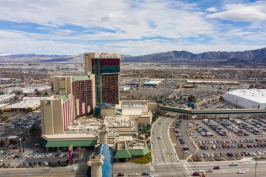 Nevada 'da hava fotoğrafı ABD' de kış manzarası İHA ile çekildi