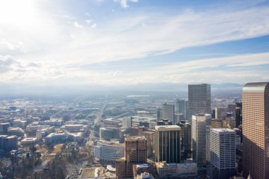 Havadan drone fotoğraf Denver Co Amerika