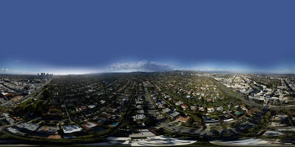 Aerial Spherical Equirectangular Panorama Los Angeles Beverly Hills — Stock Photo, Image