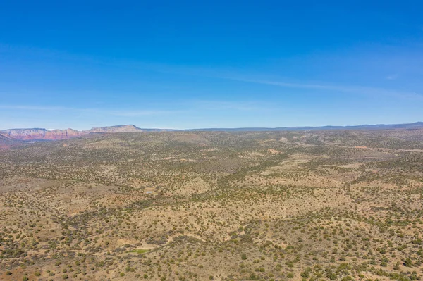 Luchtfoto Drone Arizona Woestijn Blauwe Lucht — Stockfoto