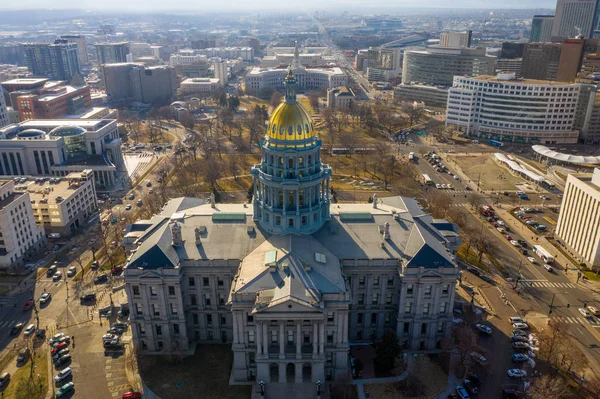 Drone Aéreo Foto Denver — Foto de Stock