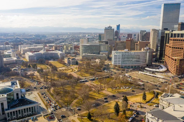 Drone Aéreo Foto Denver — Foto de Stock