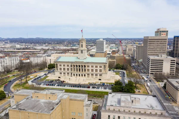 Luchtfoto Tennessee State Capitol Building — Stockfoto