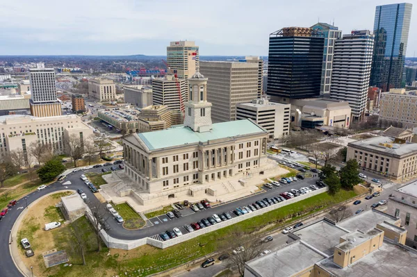 Letecká Fotka Tennessee Stát Capitol Building — Stock fotografie