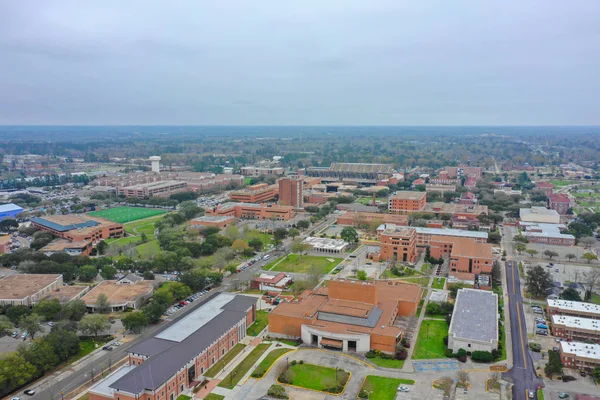 Bir Üniversite Kampüsünün Havadan Görüntüsü — Stok fotoğraf
