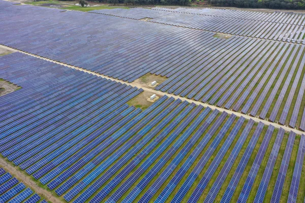 Drone Aéreo Foto Inspeção Painéis Solares Geração Energia Florida — Fotografia de Stock