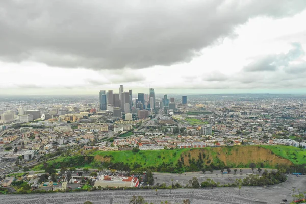 Letecká Fotka Centru Města Los Angeles — Stock fotografie