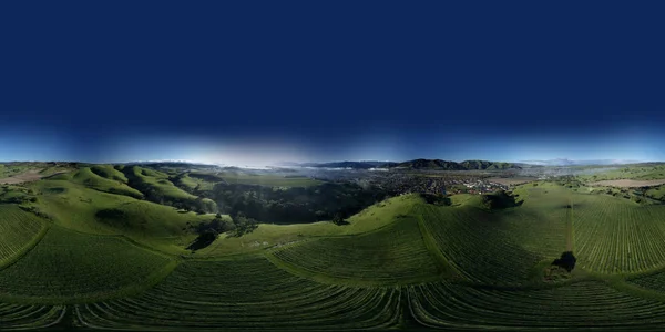 Antena sferyczna równoprostokątna Panorama nad Santa Barbara CA — Zdjęcie stockowe