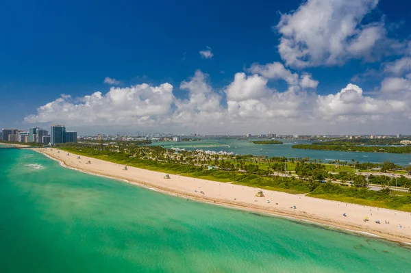Miami aéreo Haulover Park cena de praia — Fotografia de Stock