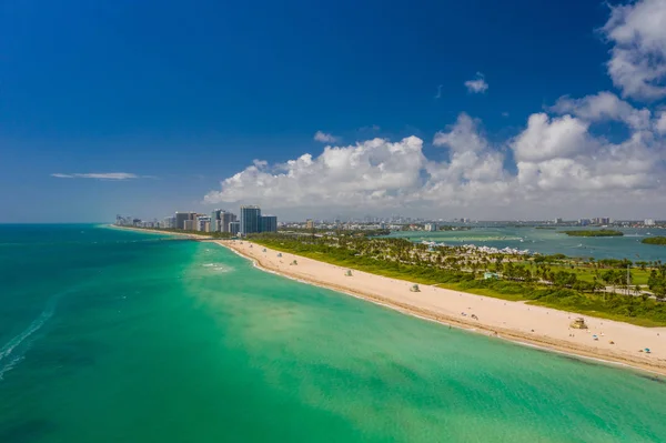 Miami Aerial Haulover park strand scène — Stockfoto