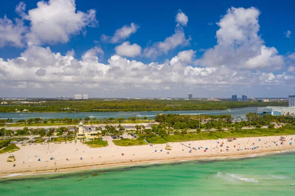 Miami aérea Haulover Park playa escena — Foto de Stock