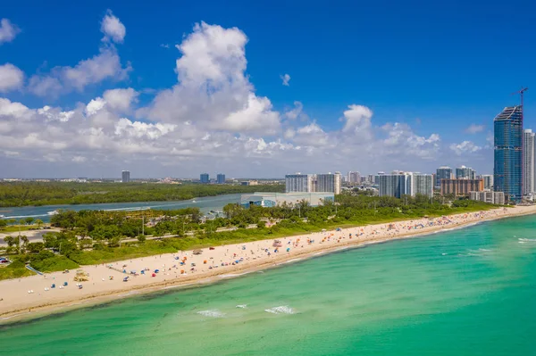 Miami luft haulover park strand szene — Stockfoto