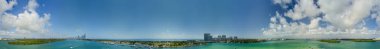 Aerial panorama sky over Miami Beach clipart