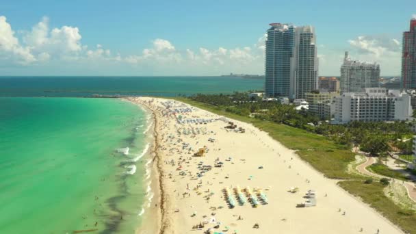 2019 Aerial Miami Beach Zomer Vibes — Stockvideo