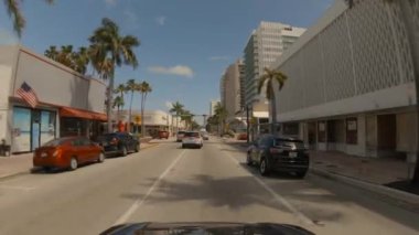 Miami Beach Fl Collins Avenue hareket görüntüleri gopro kahraman 7 hypersmooth vuruldu