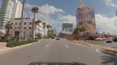 Miami Beach sürüş görüntüleri Faena District 4k 60p