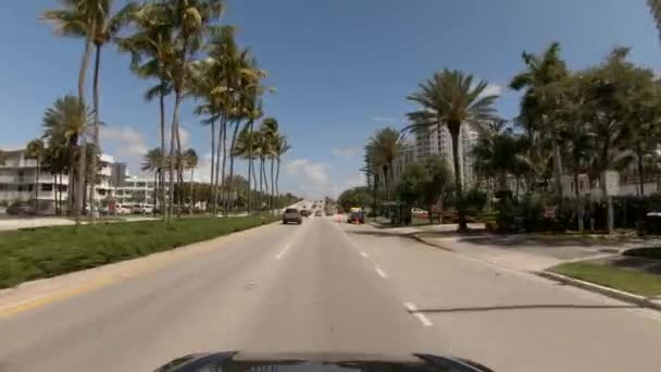 Conducción Bal Harbour Miami 60P Tiro Gopro Héroe — Vídeos de Stock