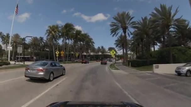 Körning Bal Harbour Miami 60P — Stockvideo