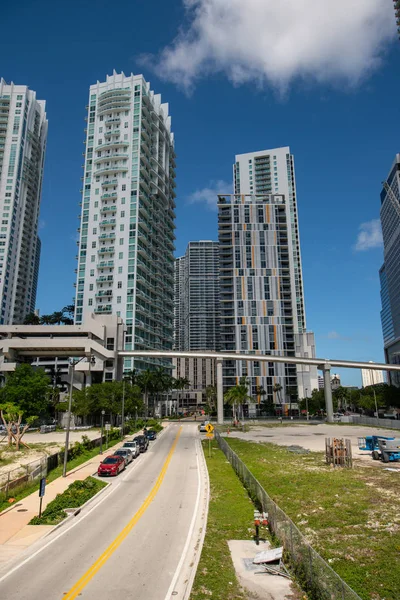 Vysoké věže v Brickell Miami — Stock fotografie