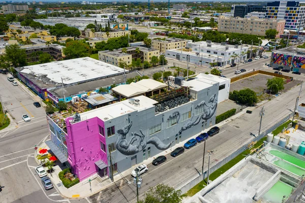 Flygfoto av Wynwood Miami FL USA — Stockfoto